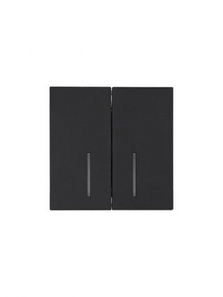 Lezard Выключатель СП 2кл с индик черный бархат ZIMA 704-4288-112QC фото 1