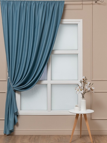 Портьерa Texrepublic Однотонный БЛЭКАУТ RS 6668-12/280 Р BL 88297 бирюзовый фото 1