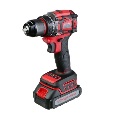 ДШ-1845 Дрель аккумуляторная б/щ Энергомаш, 18В, 45Нм, 2х2.0Ач, ЗУ, кейс фото 1