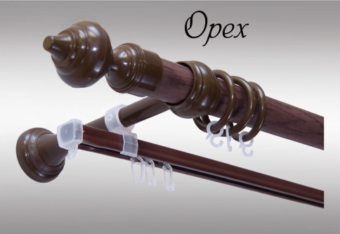 Карниз пластик + шина 1,6м орех фото 1