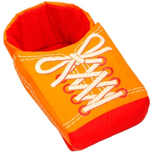 Матрасик для санок "Тяни-Толкай" Кеды с попоной (оранжевый) фото 1