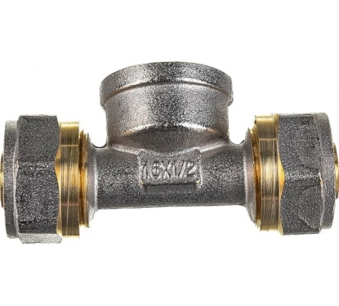 Тройник ТМ-К 16*1/2"*16 ц/г/ц фото 1