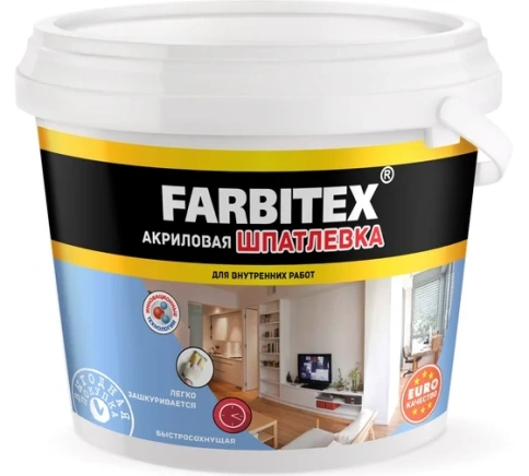 FARBITEX Шпатлевка акриловая для внутренних работ 3,5кг фото 1