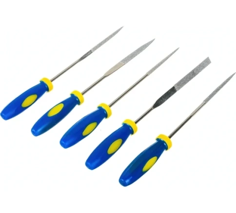 Надфили алмазные мягкая ручка 3х140х50 5 шт (42173) фото 1