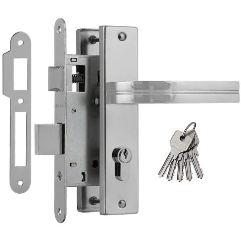 Замок врезной 706К-55 мм (хром) фото 1