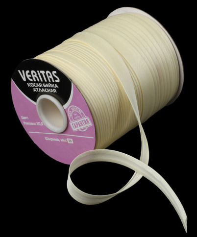 Косая бейка атлас S-124 желтый светлый 131м фото 1