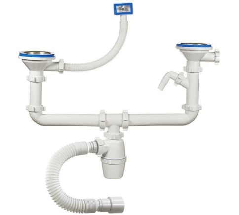 ORIO Сифон 3 1/2 40 с одним отв. и гибкая труба А-40092 фото 1