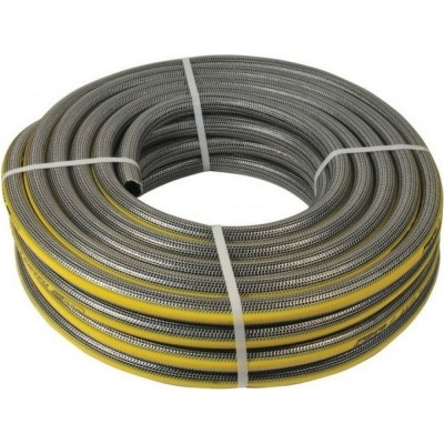 Шланг поливочный неперекручивающийся, черн./желт. 1/2"х25м (77284-16) фото 1