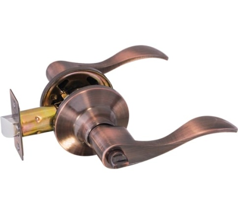 Защелка межкомнатная ЗВ1-03 (стар.медь) (фиксатор) фото 1