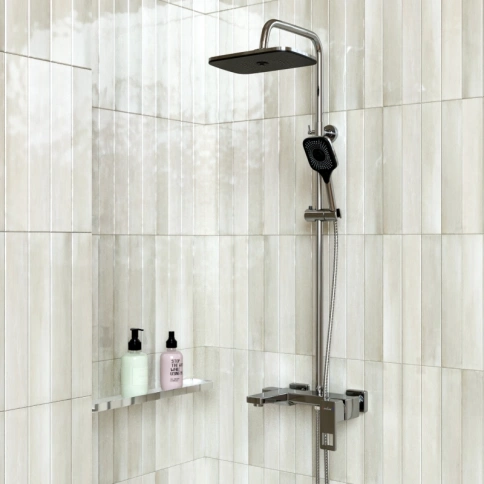 Душевая система MIXLINE ML2409 излив лейка 3позиции+Тропический душ ХРОМ фото 2