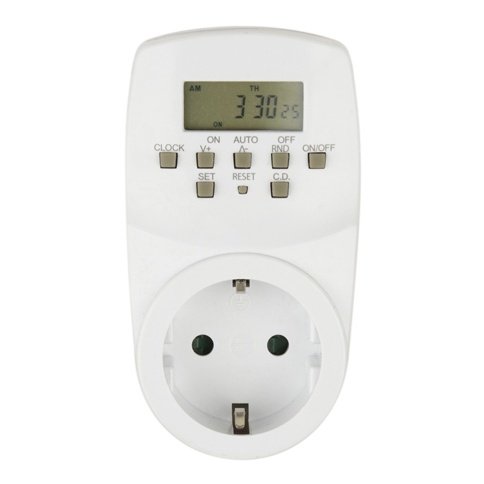 Таймер электронный с розеткой UST-Е20 WHITE 220B 24ч 1600Вт фото 1