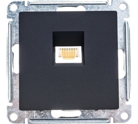 SchE Механизм розетки компьютерной RJ45 карбон ATN001083 фото 1