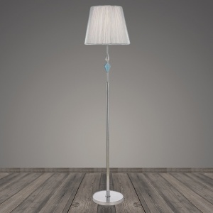 Торшер напольный 15525/1 хром/белый фото 1