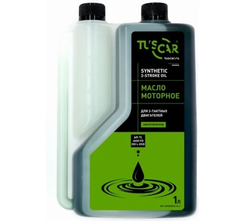 Масло 2-х тактное TUSCAR, полусинтетическое, API TС/JASO FD (1,0л.) фото 1