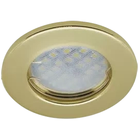 Точечный светильник Ecola DL90 золото плоский фото 1