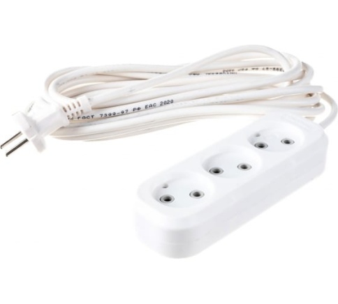 Удлинитель 3*5м У6-639М ПВС 2х0,75 "У" фото 1