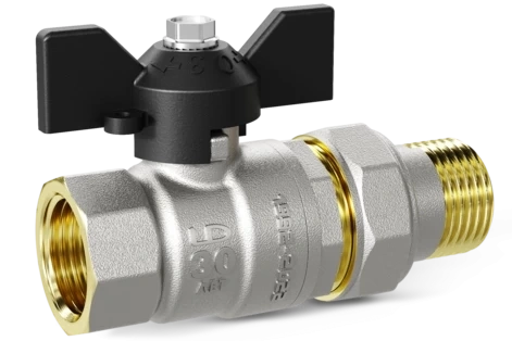 LD Кран шаровый д/воды Ду20 г/ш бабочка 47-20ВНБ фото 1