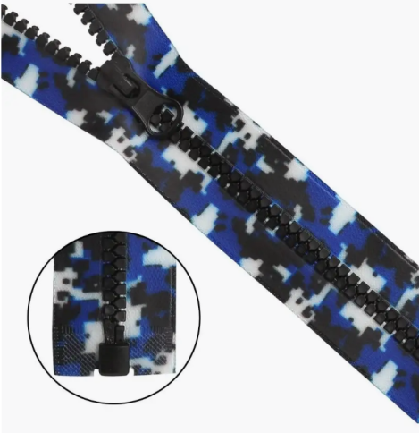 Молния "Трактор"Т5, 1 замок, принт Милитари, 60 см фото 1