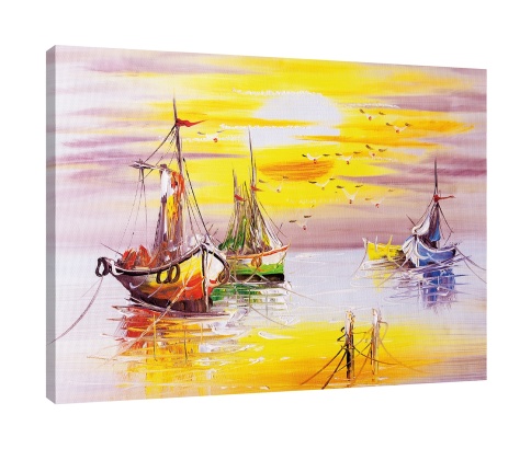 *Постер Лодки на закате 0393Art 50*40 фото 1