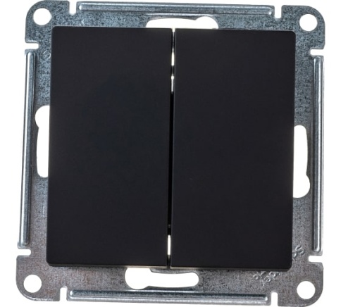 SchE Механизм выключателя 2-кл. СП 10А IP20 карбон ATN001051 фото 1