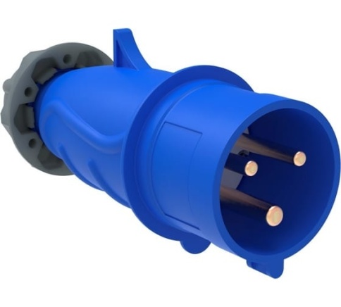 Вилка 013 переносная 16А 2Р+РЕ 200-250В IP44 ИЭК фото 1