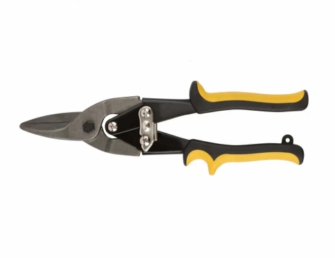 Ножницы по жести "Оптима", усиленные, прорезиненные ручки, прямые (41456) фото 1