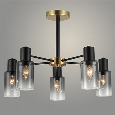 *Люстра 74677/5 COP+ BK медь/черный фото 1