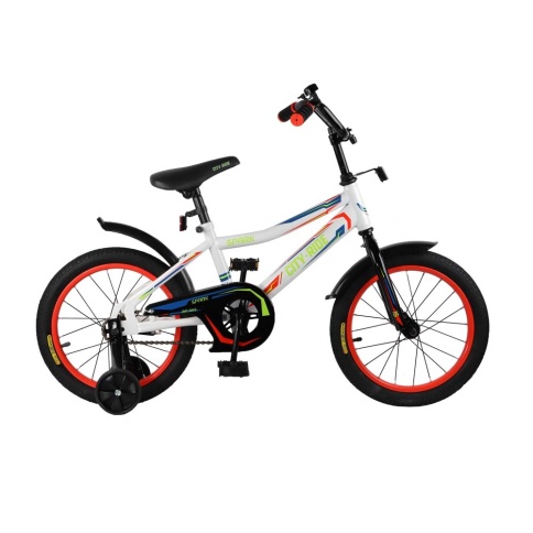 Детский велосипед City-Ride Spark, рама сталь, диск 16 сталь, цвет Белый фото 1