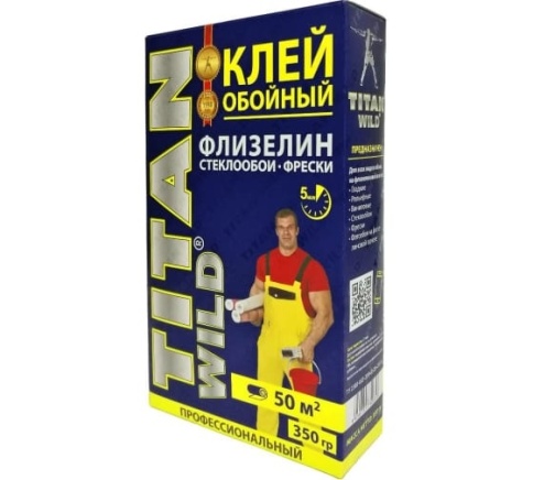 Обойный клей Титан WILD флиз.  проф. 350г (30) фото 1