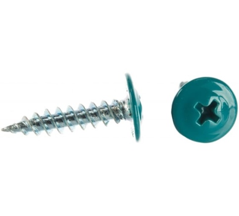 Саморез ПШО 4,2х19 RAL 5021 фото 1