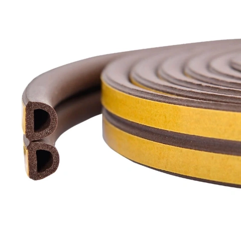 Уплотнитель D-профиль коричневый фото 1