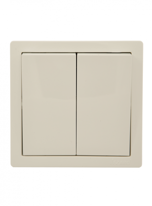 Lezard Выключатель о/у 2-х кл крем LETO 752-0300-101 фото 1