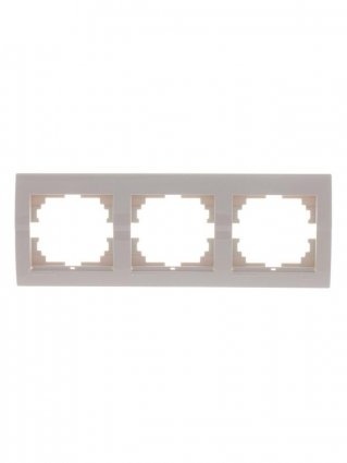 Lezard Рамка 3-ая горизонтальная крем DERIY 702-0300-148 фото 1