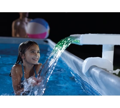 Водопад для бассейна с подсветкой и гидрогенератором, Intex, Multi-Color Led Waterfall Cascade,28090 фото 1