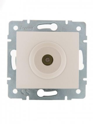 Lezard Механизм розетки с/у TV оконечная термопласт жем/бел перламутр KARINA 707-3088-130 фото 1