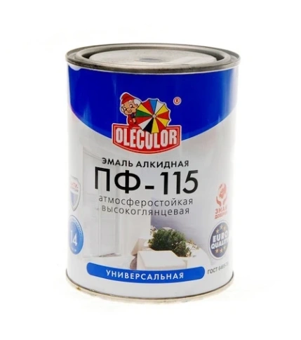 Олеколор Эмаль алкидная ПФ-115 белая 1,9кг фото 1