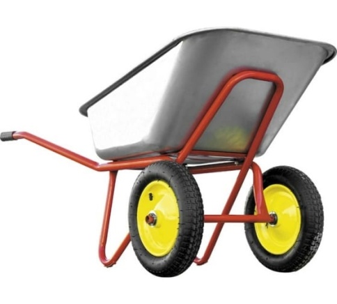 Тачка строительная двухколесная, грузоподъемность 240кг, объем 110л (Yard) 66-9-200 фото 1