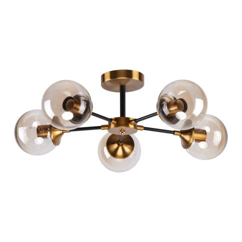 *Светильник потолочный 20713/5GD+BK AMB фото 1