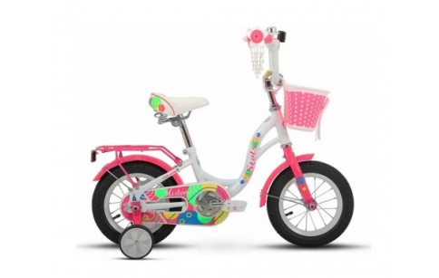 Велосипед 12" STELS Mistery C, Белый/Розовый фото 1