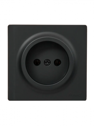 Lezard Розетка o/у 1гн. б/з черный бархат LETO 752-4200-121В фото 1
