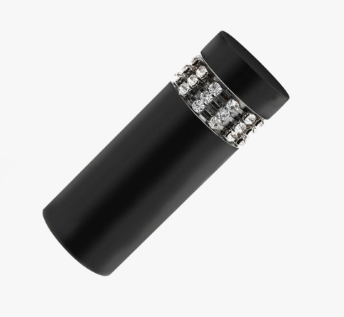 Карниз КТГ2р-d19 эконом черный глянец(кольцо бесш-е) 2м наконечник Диос(мет) фото 2