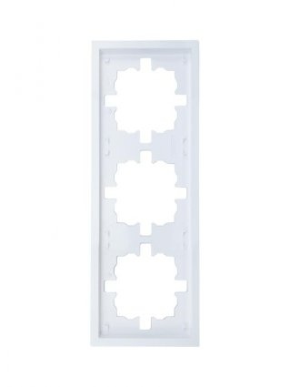 Lezard Рамка 3-х-мест горизонтальная белая ZIMA 704-0200-148 фото 1