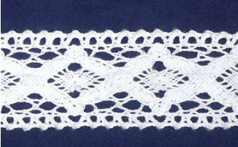 Кружево вязанное белый DX5008/42 (50 ярд) фото 1