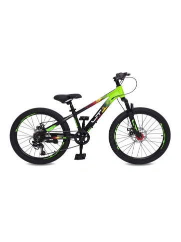 Велосипед 22" LTBIKE SKILL, алюминий, рама 11", 6-ск, черный/лайм фото 1