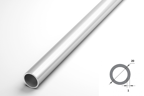 Алюм. труба круглая Ткр 07.2000.500 20*1 фото 1