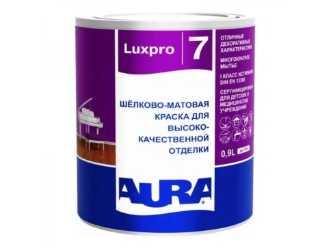 Краска в/д СБ интерьерная, моющаяся "AURA LUXPRO 7 TR" 9л фото 1