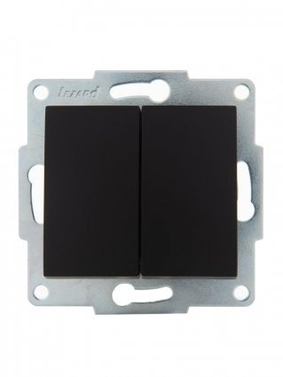 Lezard Механизм выключателя с/у 2кл черный бархат KARINA 707-4288-101 фото 1