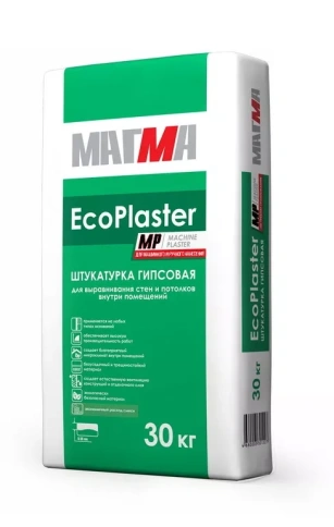 Штукатурка гипсовая EcoPlaster МР, 30кг фото 1
