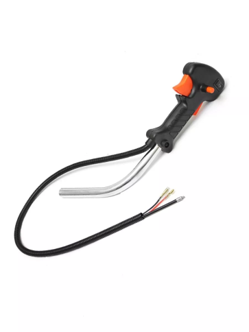 Ручка газа для триммера (в сборе с тросом и проводами) фото 1