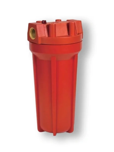 Фильтр магистральный для гор.воды красный 3/4 (без картриджа) фото 1